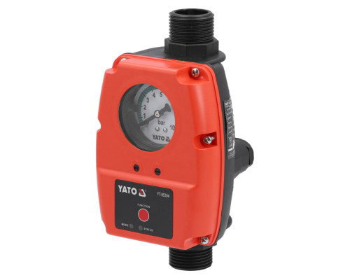 Реле тиску рідин YATO від ел. мережі 230В. макс. струм- 10А, макс./ стартовий тиск- 10/ 1-6 Bar [12]
