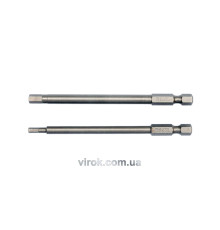 Набор отверточных насадок YATO : "HEX TAMPER" 3мм,5мм, квадрат 1/4", L= 100 мм. 2шт.[25/100]