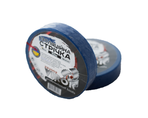 Стрічка ізоляційна VIROK : 15 мм х 10 м x 0,18 мм CИНЯ [15/240]