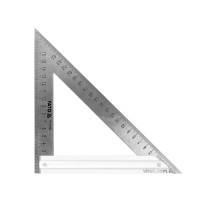 Кутник теслярський металевий YATO з прямим кутом і 2 метричними шкалами 270 мм [6/36]