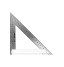 Кутник теслярський металевий YATO з прямим кутом і 2 метричними шкалами 270 мм [6/36]