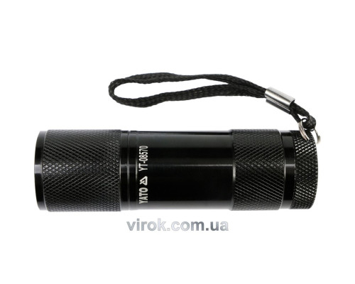 Ліхтар-міні 9-діодний в алюмін. корпусі; живлення від 3 батарейок ААА х 1,5 В [24]