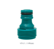 Адаптер зовнішній FLO 3/4" /ABS/ (БЛІСТЕР) [24/288]