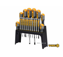 Набор отверток VOREL: SL, PH, TORX, Cr-V, 18 шт [10/120]