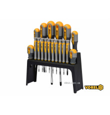 Набір викруток VOREL : SL, PH, TORX, Cr-V, 18 шт [10/120]