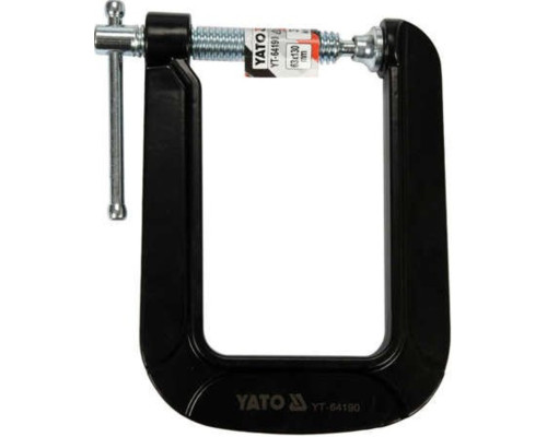 Струбцина з гвинтовим затискачем YATO, тип "С" глибока, 63х 130 мм [6/36]