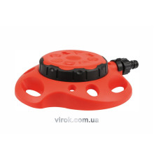 Зрошувач обертовий 8-режимний YATO на підставці, до шлангу 1/2", ABS-пластик [48]