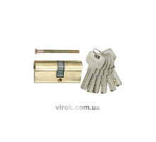 Серцевина замка VOREL латунна асиметрична, l=67мм, 31/36мм 6 ключів [12/72]