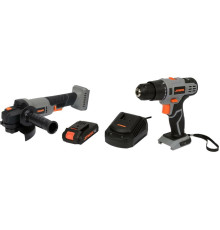 Шліфмашина кутова і шуруповерт акумуляторні STHOR 20В, 2 АГод, для диска Ø=125мм, КМ шуруп- 26Нм [4]