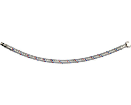 Шланг водопровідний з опліткою з нерж сталі FALA l= 400мм Ø= 8/12, з'єдн F-3/8" х M-M10x1- 17мм 1МПа