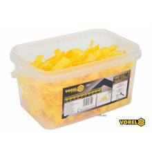 Кліпси для викладання керамічної плитки VOREL : 1.5 мм. h= 6-9 мм. 100 шт(DW)