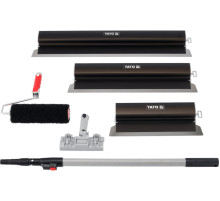 Шпателі для фінішного шпакл-ня з алюм ручкою YATO 400, 600, 800 мм з тримач, телеск. держ вали, 6 ел