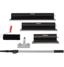 Шпателі для фінішного шпакл-ня з алюм ручкою YATO 400, 600, 800 мм з тримач, телеск. держ вали, 6 ел