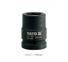 Головка торцевая ударная 6-гранная YATO: квадрат 3/4", М=21 мм, L=50 мм [16/64]