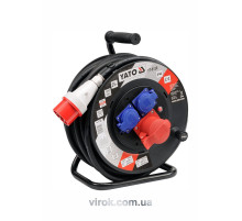 Подовжувач мережевий YATO на котушці : L= 25 м. 5-жильний S=2,5 мм² [1]