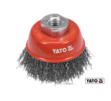 Щітка зачисна  "чашка" до КШМ YATO Ø=65 мм, гайка- М14  з нержавіючої сталі: [10/80]