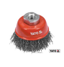Щітка зачисна  "чашка" до КШМ YATO Ø=65 мм, гайка- М14  з нержавіючої сталі: [10/80]