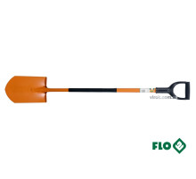 Лопата штикова FLO гостра : металева основа HRC 45, пластикова ручка [140]