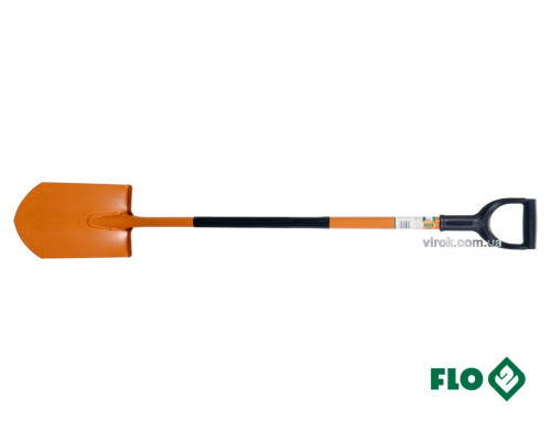 Лопата штыковая FLO острая: металлическая основа HRC 45, пластиковая ручка [140]