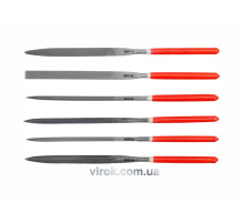 Надфілі YATO : L= 160/75 мм, b= 4 мм. Набір 6 шт. [25/100]