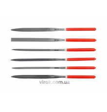 Надфілі YATO : L= 160/75 мм, b= 4 мм. Набір 6 шт. [25/100]