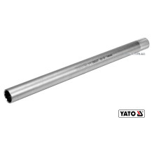 Головка торцевая 12-гранная к свечам двигателей YATO: квадрат 3/8", M14 L= 250 мм, Cr-V [12/48]