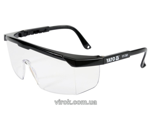 Окуляри захисні YATO відкриті, прозорі на оправі [12/240/1440]