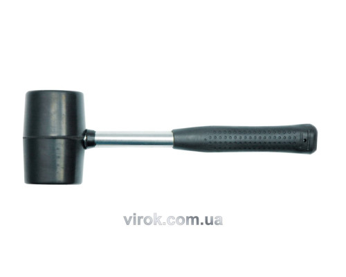 Молоток гумовий VOREL з металевою ручкою, Ø=50 мм, m=410 г [12/60]