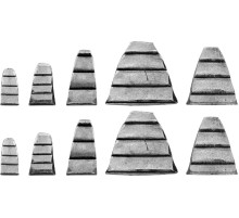 Клини для молотків VOREL 28 x 32 , 25 x 21, 25 x 12 , 18 x 10 , 17 x 8; 10 шт [6/72]