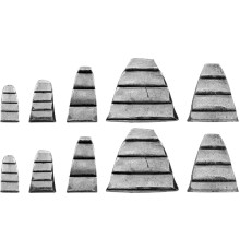Клини для молотків VOREL 28 x 32 , 25 x 21, 25 x 12 , 18 x 10 , 17 x 8; 10 шт [6/72]