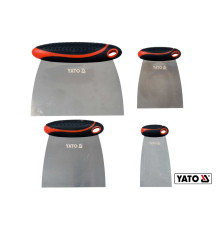 Шпателі "японські" з нержавіючої сталі YATO : 50/75/100/150 мм, 4 шт [10/40]