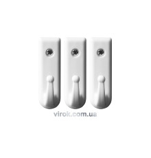 Гачки настінні VOREL з кріпленням на шуруп, набір 3 шт. [16/256]