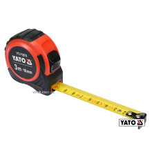 Рулетка YATO : L= 3 м x 16 мм, со стальной лентой, нейлоновым покрытием [12/120]