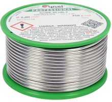 Припой без свинца CYNEL: Ø2 мм, Sn99,3-Cu0,7 проволочный на катушке с флюсом m=250 г [20]