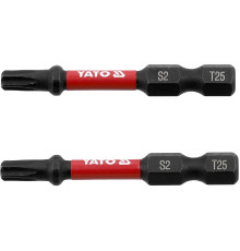 Насадка викруткова ударна YATO TORX T25 х 50 мм. HEX 1/4", 2 шт.[10]
