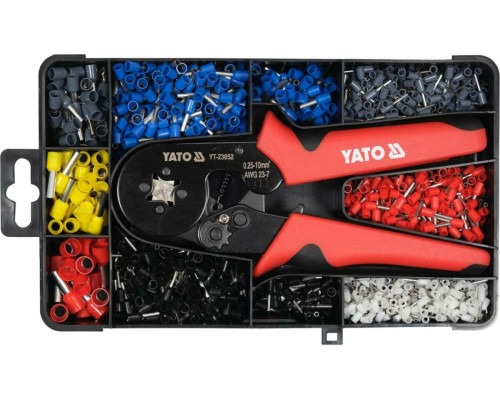Кліщі для затискання втулкових наконечників провідн-в YATO L= 175мм, з наконечн. 0.25-10 мм² 1200 шт