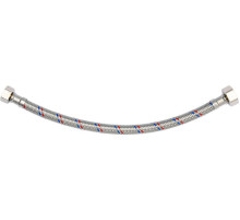 Шланг водопровідний з опліткою з нерж сталі FALA l= 300мм, Ø= 8/12, з'єднання F-1/2" х F-3/8" 1 МПа