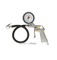 Пістолет пневматичний VOREL для накачування з манометром, 2.8-10 бар [10/40]
