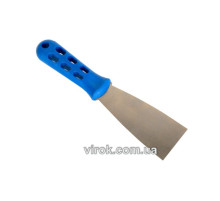 Шпатель малярный VIROK Профи: 40 мм. нержавейка, пластмассовая ручка [200]
