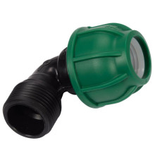 Коліно 90° до водяних пластикових труб 25 мм- зовн. різьбою G1" FLO поліпропіл, для тиску 1 MPa [50]