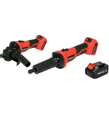 Шліфмашини: кутова і пряма акумуляторні YATO: Li-Ion, 18В, 4АГод, диск Ø=125мм з повільн. стартом[4]