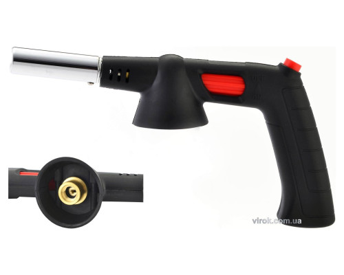 Пальник газовий VIROK з різьбовим (7/16) з'єднанням з ручкою, Piezo, ceramic