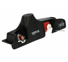 Рубанок для знімання фаски г/к плит YATO : t= 9,5-15 мм, 2 леза, L= 240х 60 мм [10/60]