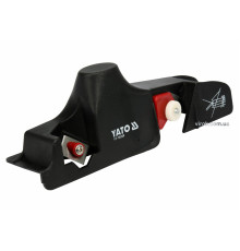 Рубанок для знімання фаски г/к плит YATO : t= 9,5-15 мм, 2 леза, L= 240х 60 мм [10/60]