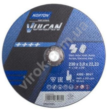 Диск відрізний по металу і нержав. сталі тм "NORTON VULCAN"; Ø= 230х22,2 мм, t= 3.0 мм