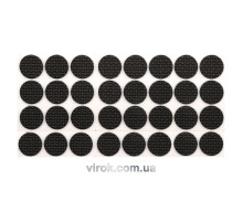 Протектор самоклеючий VOREL 18мм, набір 32шт чорні [24/432]