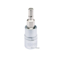 Головка торцевая YATO квадрат 1/4". HEX M4, L=37 мм [150/600]