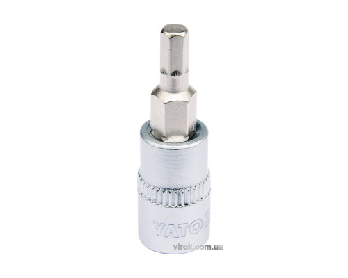 Головка торцева YATO квадрат 1/4". HEX M4, L= 37 мм [150/600]