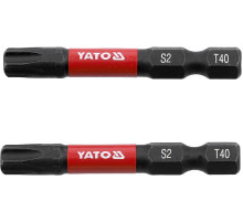 Насадка отверточная ударная YATO TORX T40 х 50 мм. HEX 1/4", 2 шт.[10]