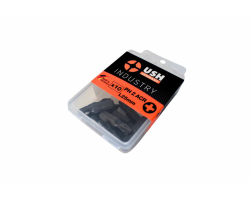 Насадка викруткова USH Industry ACR : Phillips PH2 x 25 мм. Уп. 10 шт.